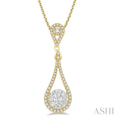 ASHI Pear Shape Lovebright Diamond Pendant 911A2PPFGPDYW