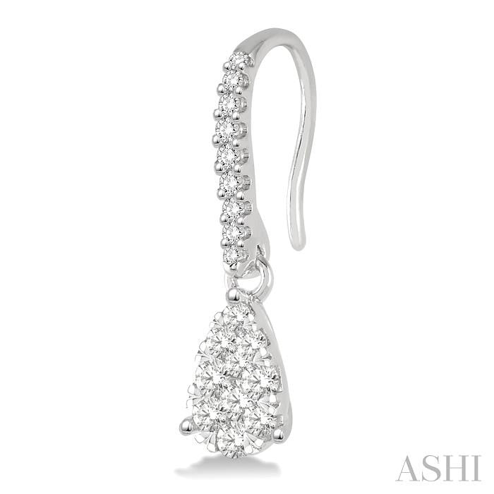 ASHI Pear Shape Lovebright Essential Diamond Earrings 911D3PPFVERWG