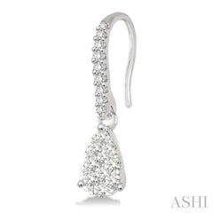 ASHI Pear Shape Lovebright Essential Diamond Earrings 911D3PPFVERWG