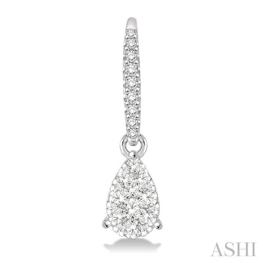 ASHI Pear Shape Lovebright Essential Diamond Earrings 911D3PPFVERWG