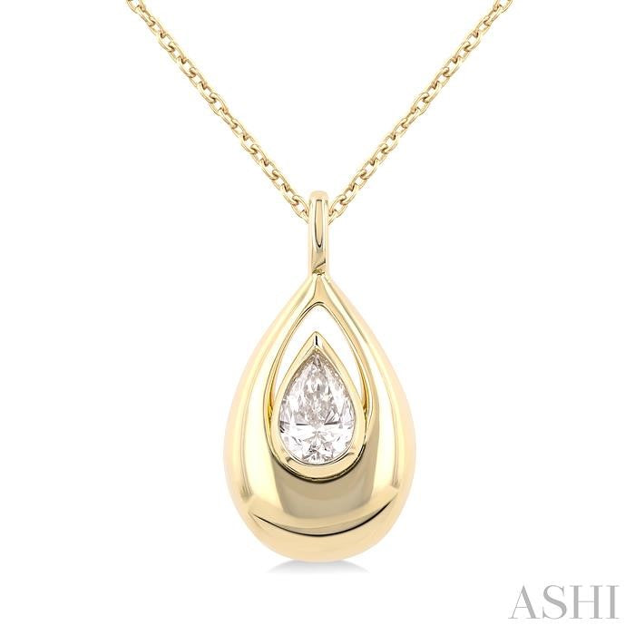 ASHI Pear Shape Diamond Fashion Pendant 911G6PPFGPDYG