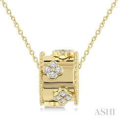 ASHI Diamond Clover Rondelle Fashion Pendant 911J8PPFGPDYG