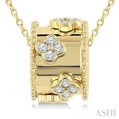 ASHI Diamond Clover Rondelle Fashion Pendant 911J8PPFGPDYG