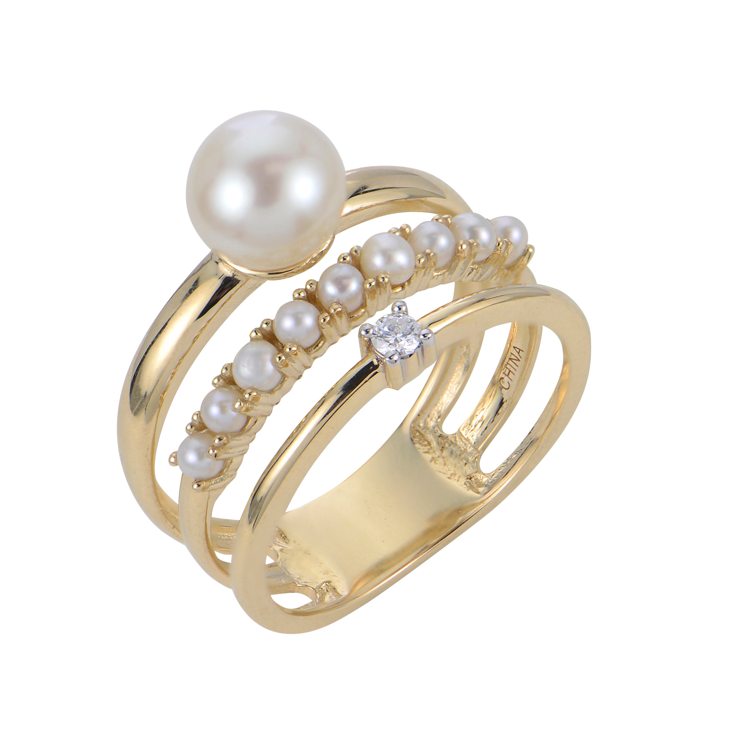 Imperial Partners 14KT Yellow Gold Freshwater Pearl Ring 912936/FW-7