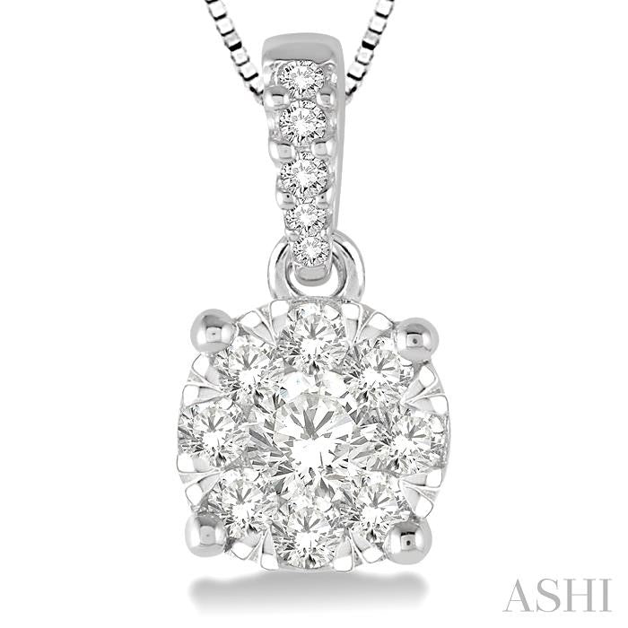 ASHI Round Shape Lovebright Essential Diamond Pendant 912C2PPFVPDWG