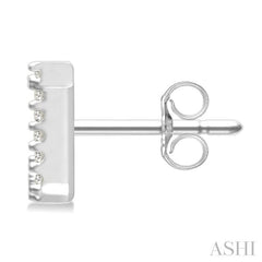 ASHI Block 'J' Initial Diamond Earrings 912F8PPTSERWG-J