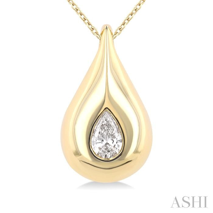 ASHI Pear Shape Diamond Fashion Pendant 912G6PPFGPDYG