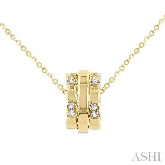 ASHI Diamond Rondelle Fashion Pendant 912J8PPFGPDYG