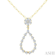 ASHI Pear Shape Diamond Fashion Pendant 913G0PPFGPDYG-1.85