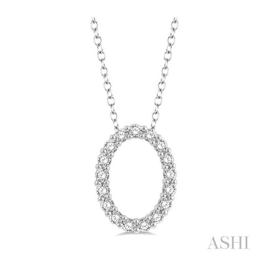 ASHI Oval Shape Diamond Pendant 901H6PPFGPDWG