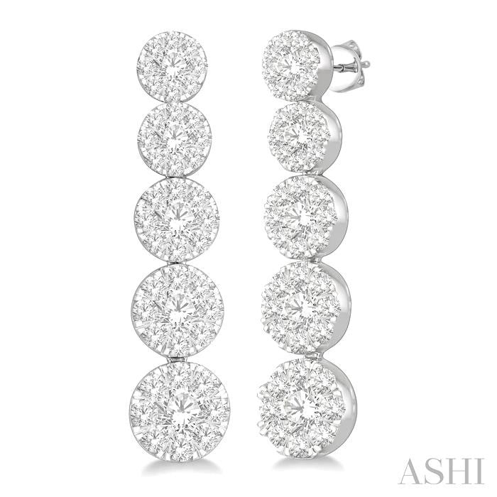 ASHI Lovebright Essential Journey Diamond Long Earrings 914B0PPFGERWG-1.15