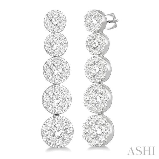 ASHI Lovebright Essential Journey Diamond Long Earrings 914B0PPFGERWG-1.15