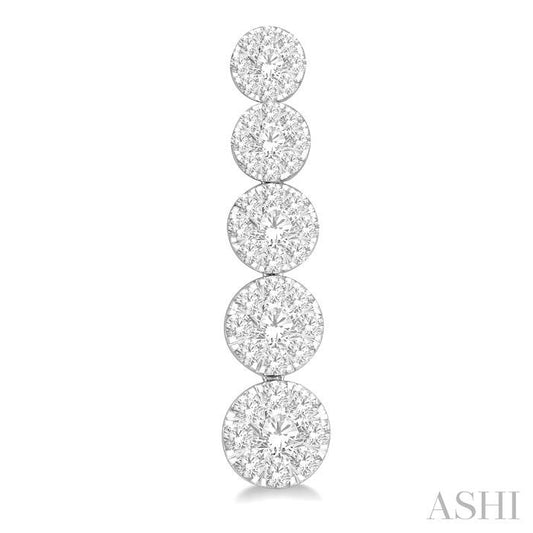ASHI Lovebright Essential Journey Diamond Long Earrings 914B0PPFGERWG-1.15