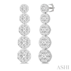 ASHI Lovebright Essential Journey Diamond Long Earrings 914B0PPFGERWG-2.00