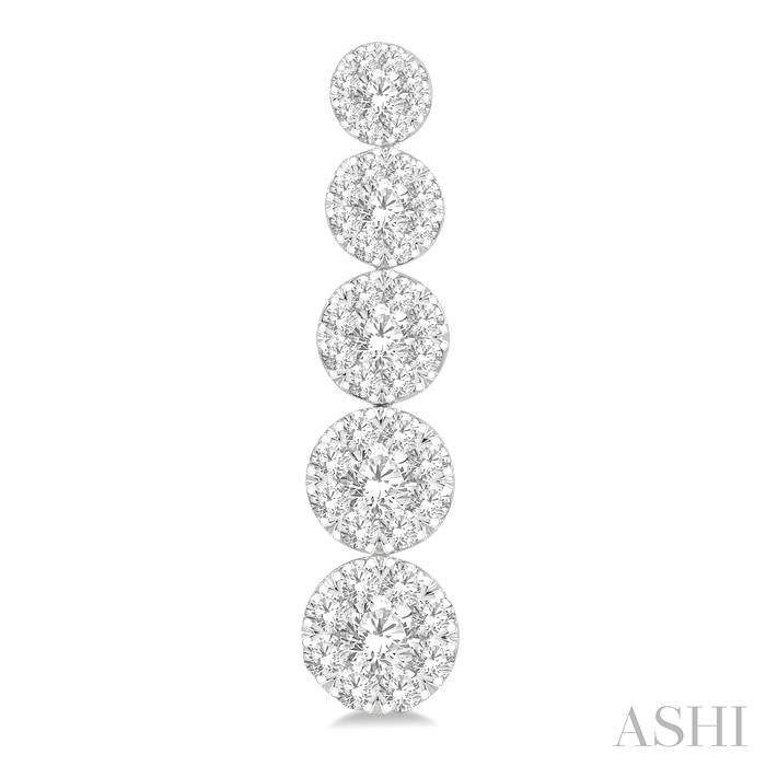 ASHI Lovebright Essential Journey Diamond Long Earrings 914B0PPFGERWG-2.00