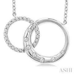 ASHI Mosaic Circle Interlock Diamond Fashion Pendant 914H8PPTGPDWG