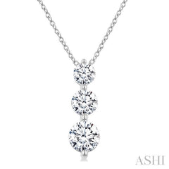 ASHI 3 Stone Diamond Fashion Pendant 915G1PPFGPDWG
