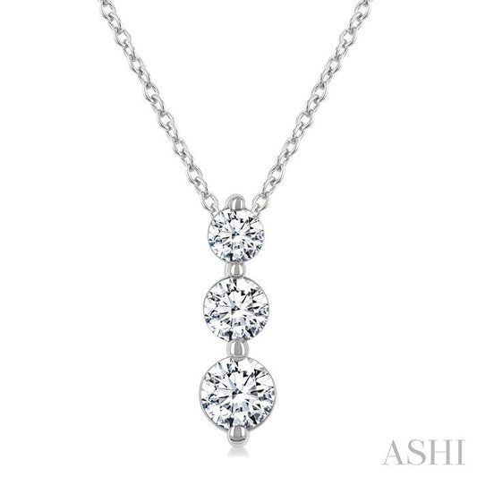 ASHI 3 Stone Diamond Fashion Pendant 915G3PPFGPDWG
