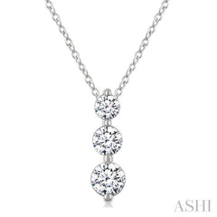 ASHI 3 Stone Diamond Fashion Pendant 915G3PPFGPDWG