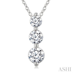 ASHI 3 Stone Diamond Fashion Pendant 915G3PPFGPDWG