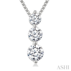 ASHI 3 Stone Diamond Fashion Pendant 915G5PPFGPDWG