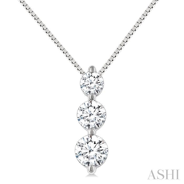 ASHI 3 Stone Diamond Fashion Pendant 915G6PPFGPDWG