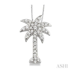 ASHI Palm Tree Diamond Fashion Pendant 63713PPFXPDWG