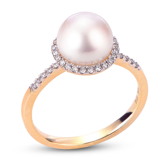 Parkplace Pearls 14KT Yellow Gold Akoya Pearl Ring 916830/A-7