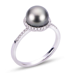 Parkplace Pearls 14KT White Gold Tahitian Pearl Ring 916830/BWH-7
