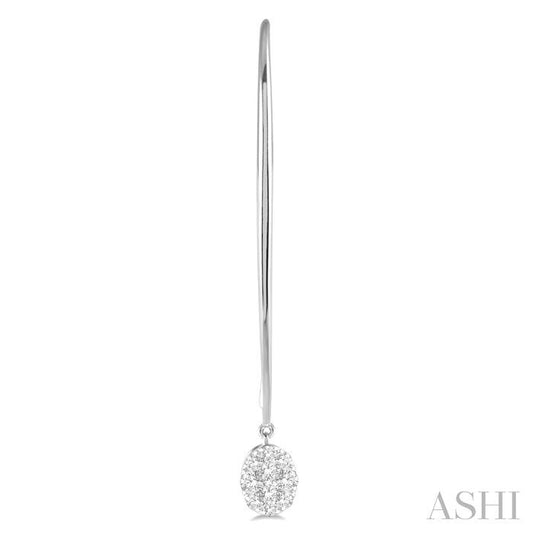 ASHI Oval Shape Lovebright Essential Diamond Earrings 916A3PPFGERWG