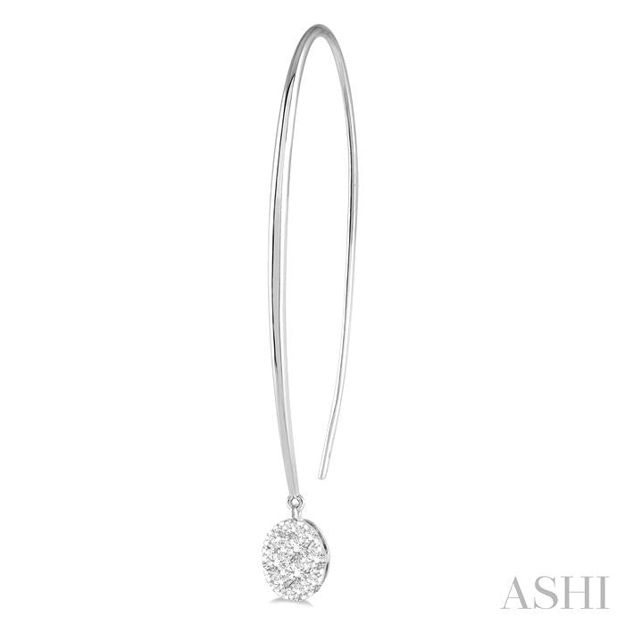 ASHI Oval Shape Lovebright Essential Diamond Earrings 916A5PPFGERWG