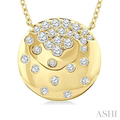 ASHI Mosaic Circle Diamond Fashion Pendant 916H7PPTGPDYG