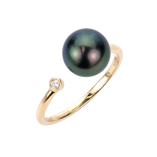 Parkplace Pearls 14KT Yellow Gold Tahitian Pearl Ring 917200/BGRN