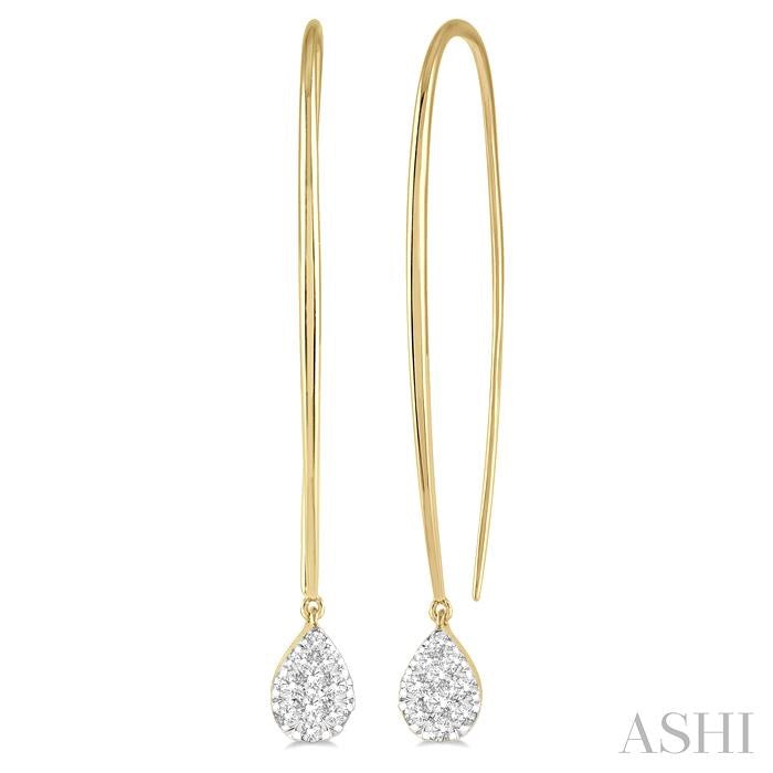 ASHI Pear Shape Lovebright Essential Diamond Earrings 917A3PPFGERYW