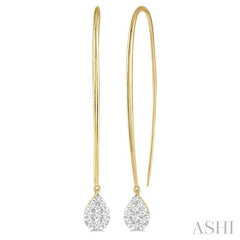 ASHI Pear Shape Lovebright Essential Diamond Earrings 917A3PPFGERYW