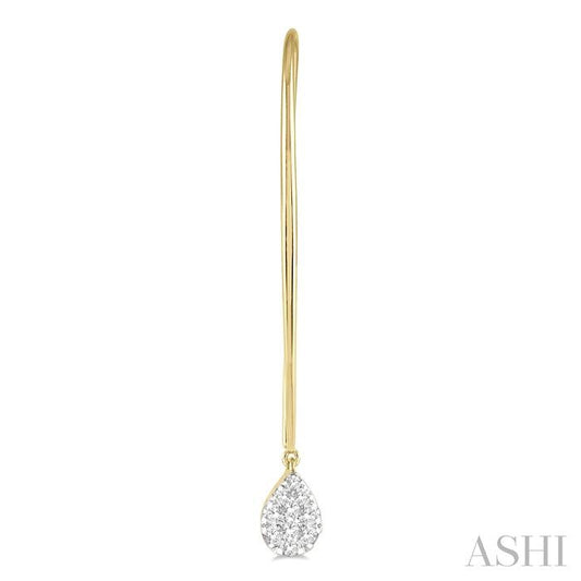 ASHI Pear Shape Lovebright Essential Diamond Earrings 917A3PPFGERYW