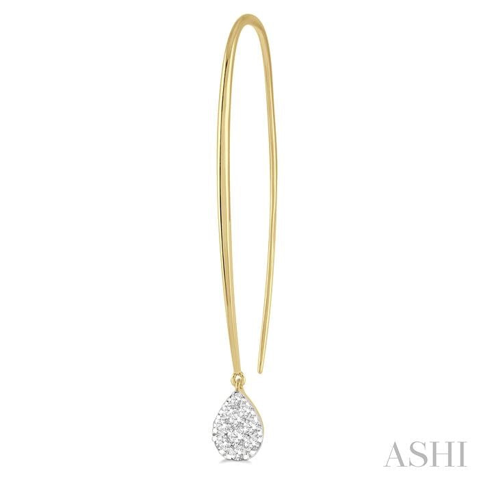 ASHI Pear Shape Lovebright Essential Diamond Earrings 917A5PPFGERYW