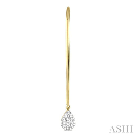 ASHI Pear Shape Lovebright Essential Diamond Earrings 917A5PPFGERYW