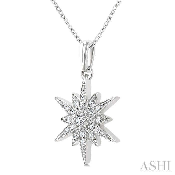 ASHI Star Diamond Fashion Pendant 917H6PPTGPDWG