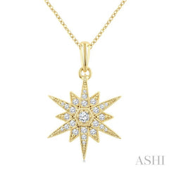 ASHI Star Diamond Fashion Pendant 917H6PPTGPDYG