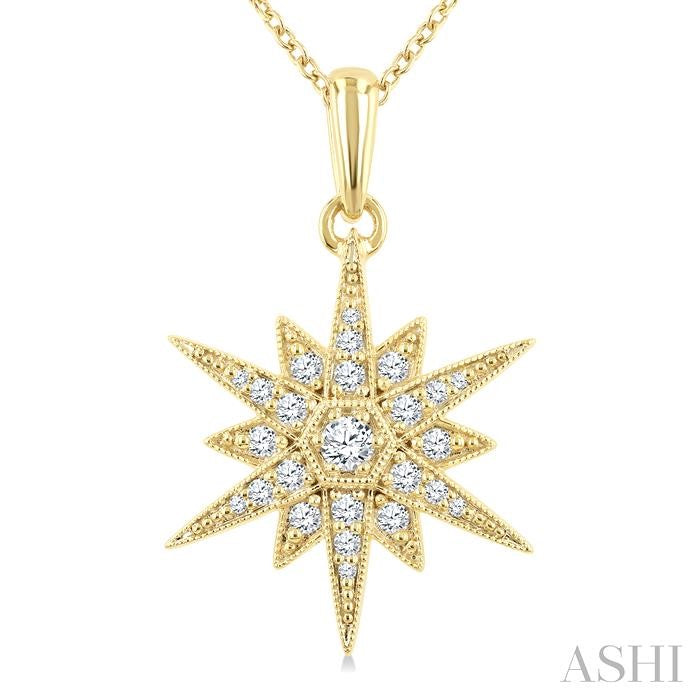 ASHI Star Diamond Fashion Pendant 917H6PPTGPDYG