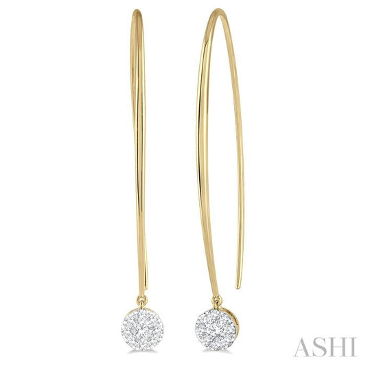 ASHI Round Shape Lovebright Essential Diamond Earrings 918A3PPFGERYW
