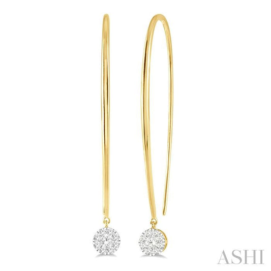 ASHI Round Shape Lovebright Essential Diamond Earrings 918A5PPFGERYW