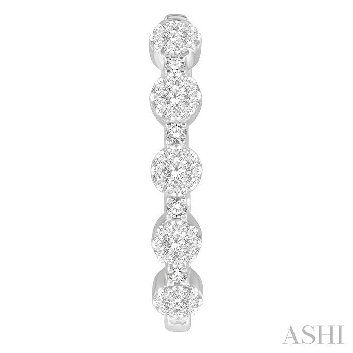 ASHI Inside-Out Lovebright Diamond Hoop Earrings 918C1PPFGERWG