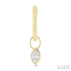ASHI Marquise Shape Bezel Set Diamond Huggie Fashion Earrings 918F5PPTGERYG-MQ