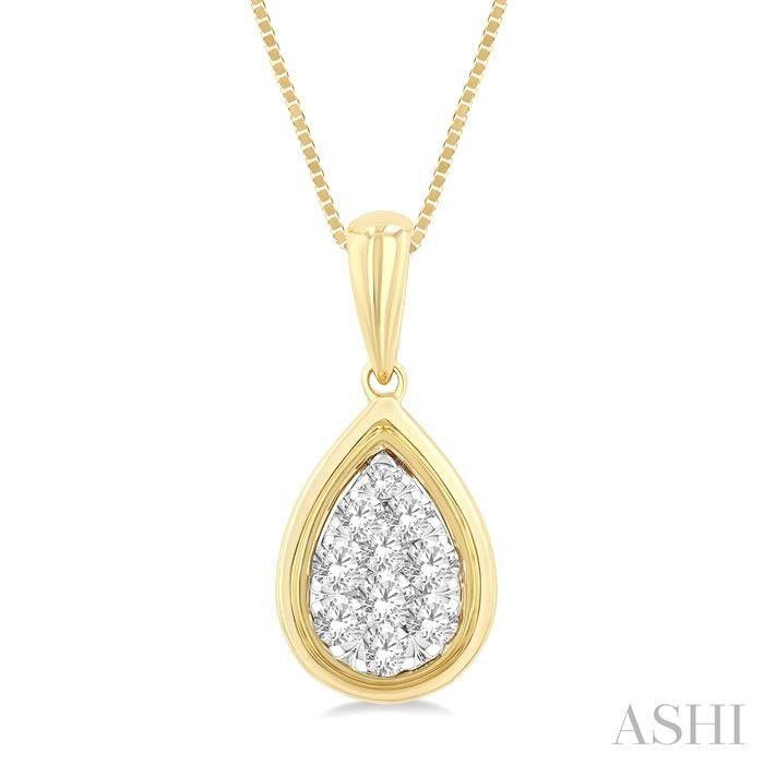 ASHI Pear Shape Lovebright Diamond Fashion Pendant 919C6PPFGPDYW-PR