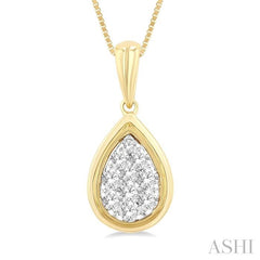 ASHI Pear Shape Lovebright Diamond Fashion Pendant 919C6PPFGPDYW-PR