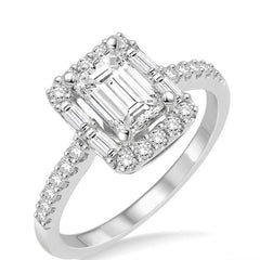 Parkplace Jewelers Emerald Shape Semi-Mount Halo Diamond Engagement Ring 226A3PPFRWG-SM