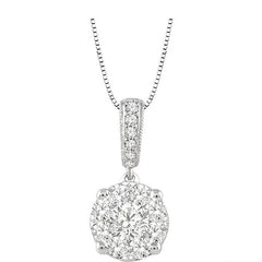 Parkplace Jewelers Round Shape Lovebright Essential Diamond Pendant 94893PPFVPDWG