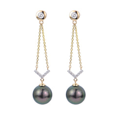Parkplace Pearls 14KT Yellow Gold Tahitian Pearl Earring 921111/BPCK